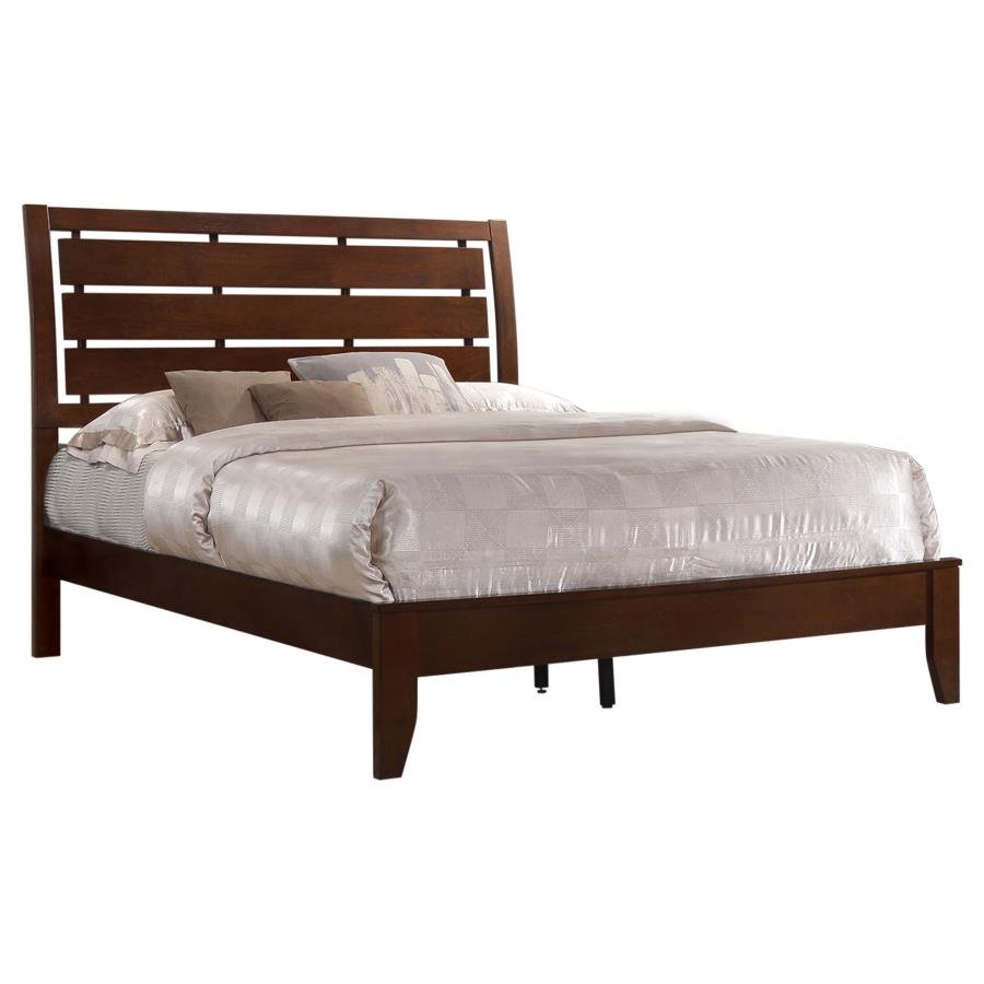 Queen Panel Bed in Rich Merlot - HER Home Design Boutique